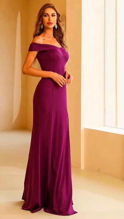 The Calliope Off-the-Shoulder Evening Gown